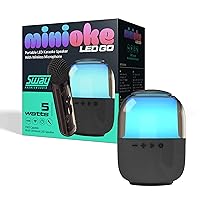 SWAY Minioke LED Go Mini-Karaoke 5 Watt Portable Multi Ambient LED Music Speaker with Wireless Microphone
