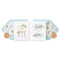 Papyrus Wedding Thank You Cards with Envelopes, Floral (20-Count)