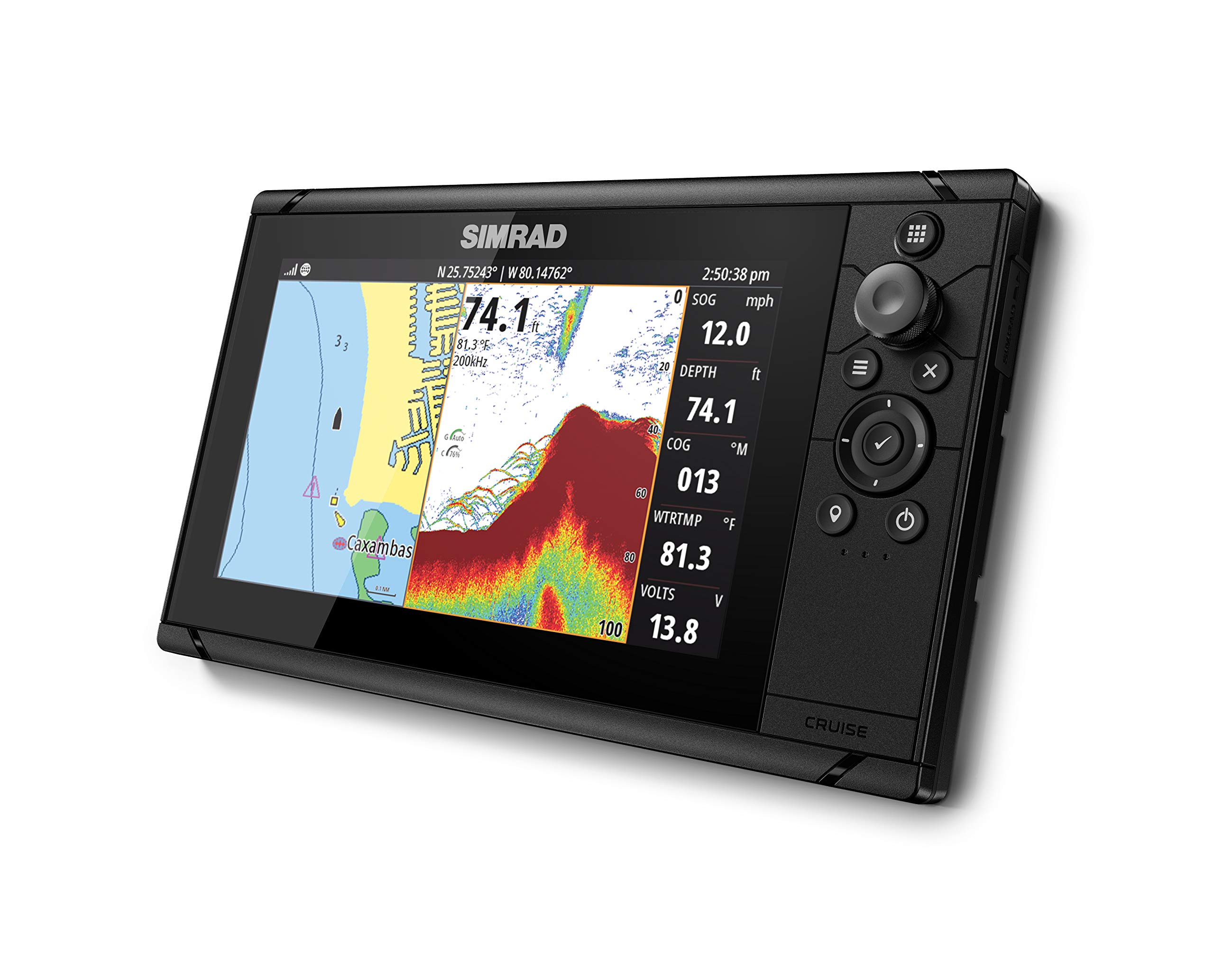 Simrad Cruise 9-9-inch GPS Chartplotter with 83/200 Transducer, Preloaded C-MAP US Coastal Maps