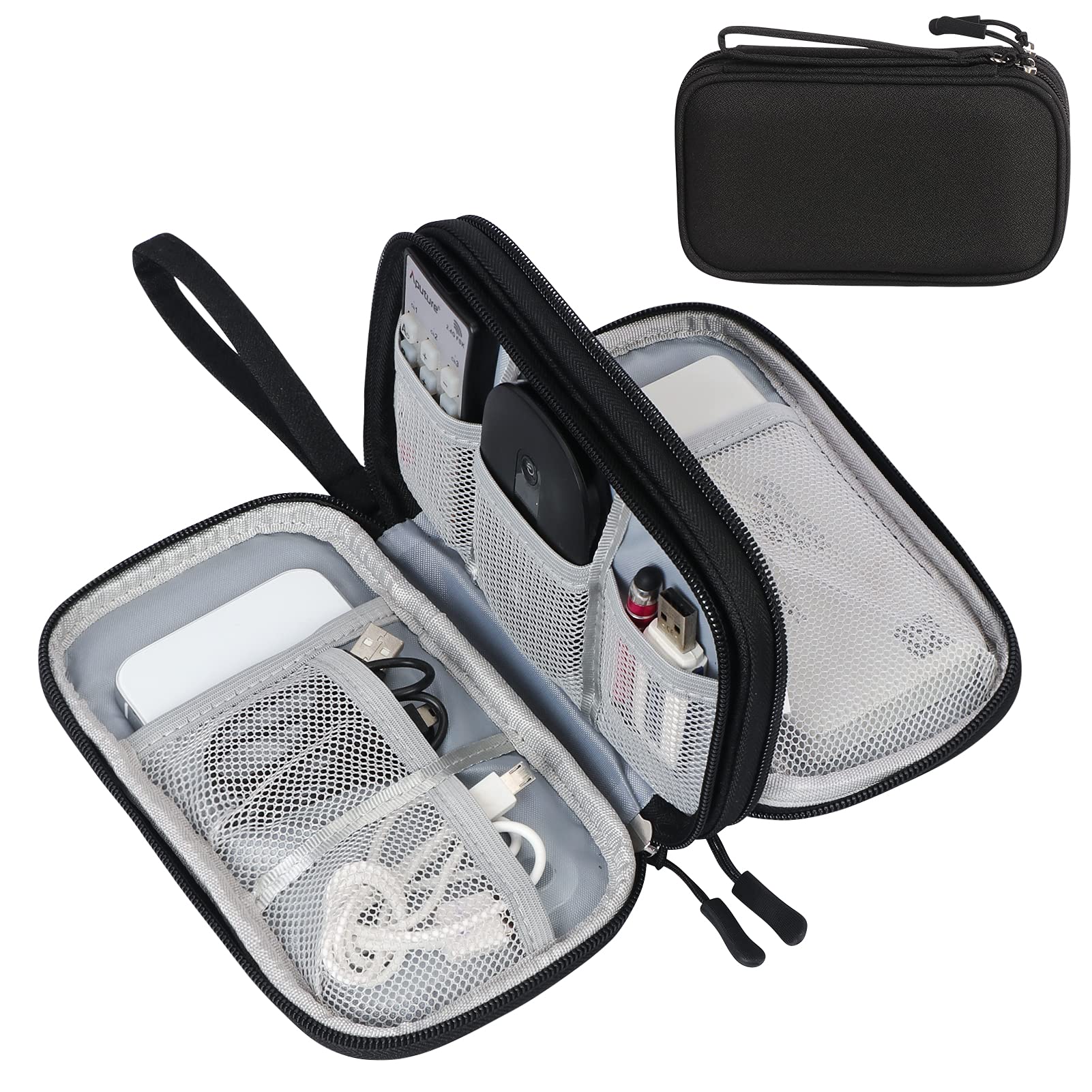 FYY Electronic Organizer Set, Small Cable Case for Daily Use and Travel, Middle Bag for Organisation at Home and Office
