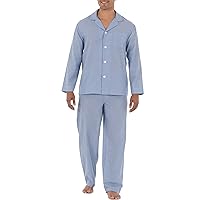 Fruit of the Loom Men's Long Sleeve Broadcloth Pajama Set