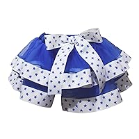 Petitebella Royal Blue Petal Skirt White Stars Ribbon Nb-8y