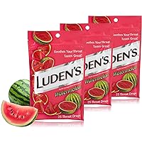 Luden's Watermelon Cough Throat Drops, Pectin Lozenge/Oral Demulcent, 25-Count Per Pack (3-Packs Total)