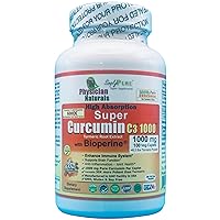 Super Curcumin C3 1000 with Bioperine 1000 mg High Absorption Pure Curcumin 1000 mg per Caplet Supports Inflammation Immune and Joint Health