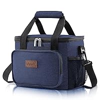 Lifewit Medium Lunch Bag Insulated Lunch Box Soft Cooler Cooling Tote for Adult Men Women, Dark Blue 12-Can (8.5L)