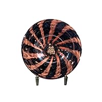 Dale Tiffany PG80166 Art Glass Charger Plate from Carmelo Collection in Bronze/Dark Finish, 15.00 inches, 15-Inch Diameter, Multicolor