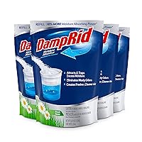 DampRid Refill Bag, 4-Pack - Fresh Scent Moisture Absorbers for Rooms with Excess Humidity, Long-Lasting, Eliminates Musty Odors and Creates Fresher Air, 4/2 lb. 12 oz (1.24 kg)