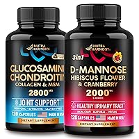 NUTRAHARMONY Glucosamine Chondroitin Capsules & D-mannose Capsules