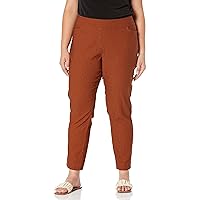 SLIM-SATION Women's Plus Size Pull on Ankle Pant with Real Front and Back Pockets