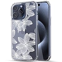 RANZ Case for iPhone 15 Pro, Anti-Scratch Shockproof Series Clear Hard PC + TPU Bumper Protective Cover Case for iPhone 15 Pro (6.1