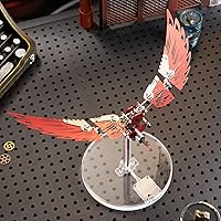 3D Metal Puzzles for Adults Model Kits: Mechanical Flapping Wing Flame Shadow Building Blocks Difficult DIY Assembly Gifts for Birthday Christmas (Red Flapping Wing)