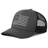 American Flag Trucker Hat - Baseball Cap for Men & Women, Breathable Mesh, Adjustable Snapback Closure