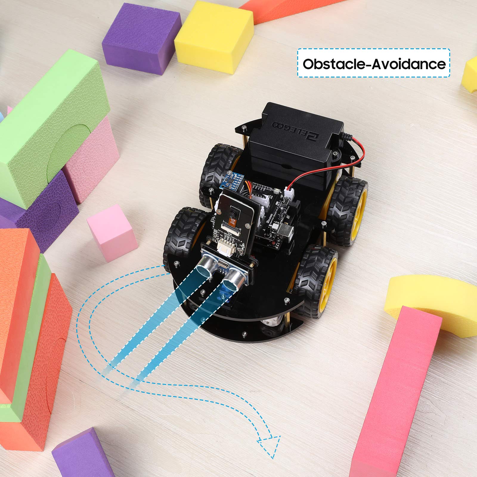 ELEGOO UNO R3 Project Smart Robot Car Kit & ELEGOO Upgraded 37 in 1 Sensor Modules Kit
