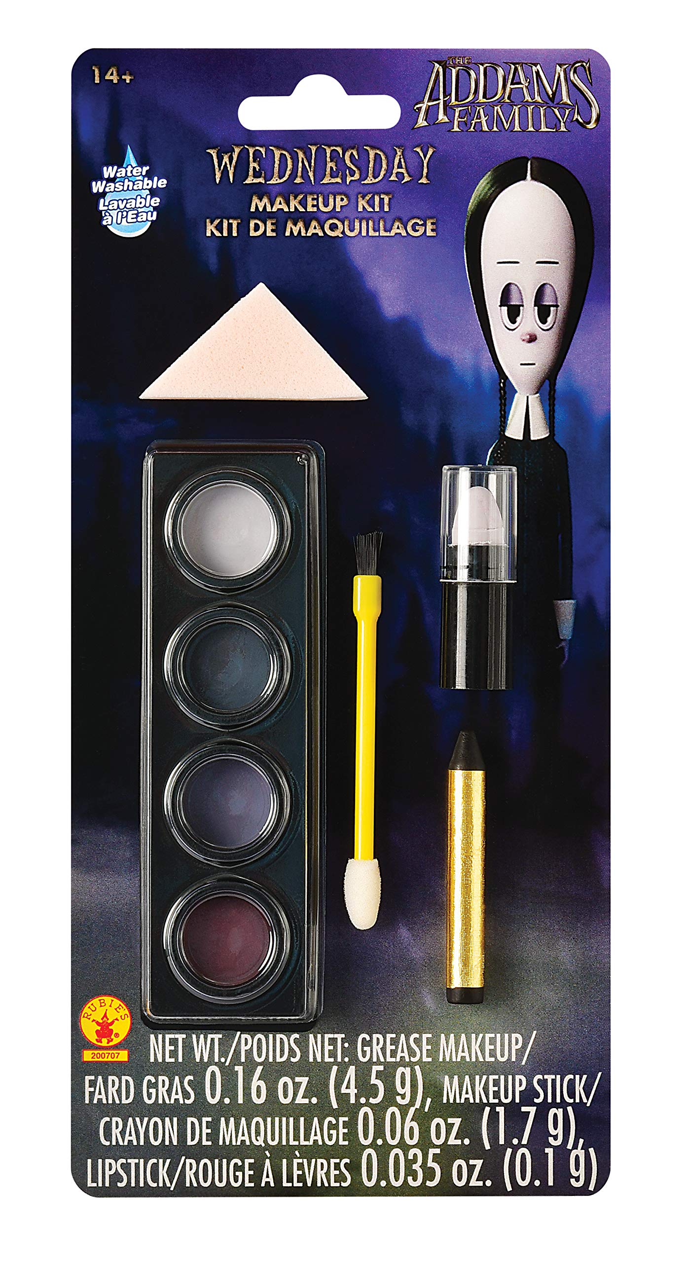 Rubie's Addams Family Animated Movie Wednesday Make Up Kit, One Size