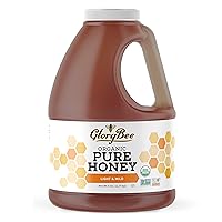 Glorybee, Organic Light & Mild Honey, 100% US Grade A Honey, 5lb