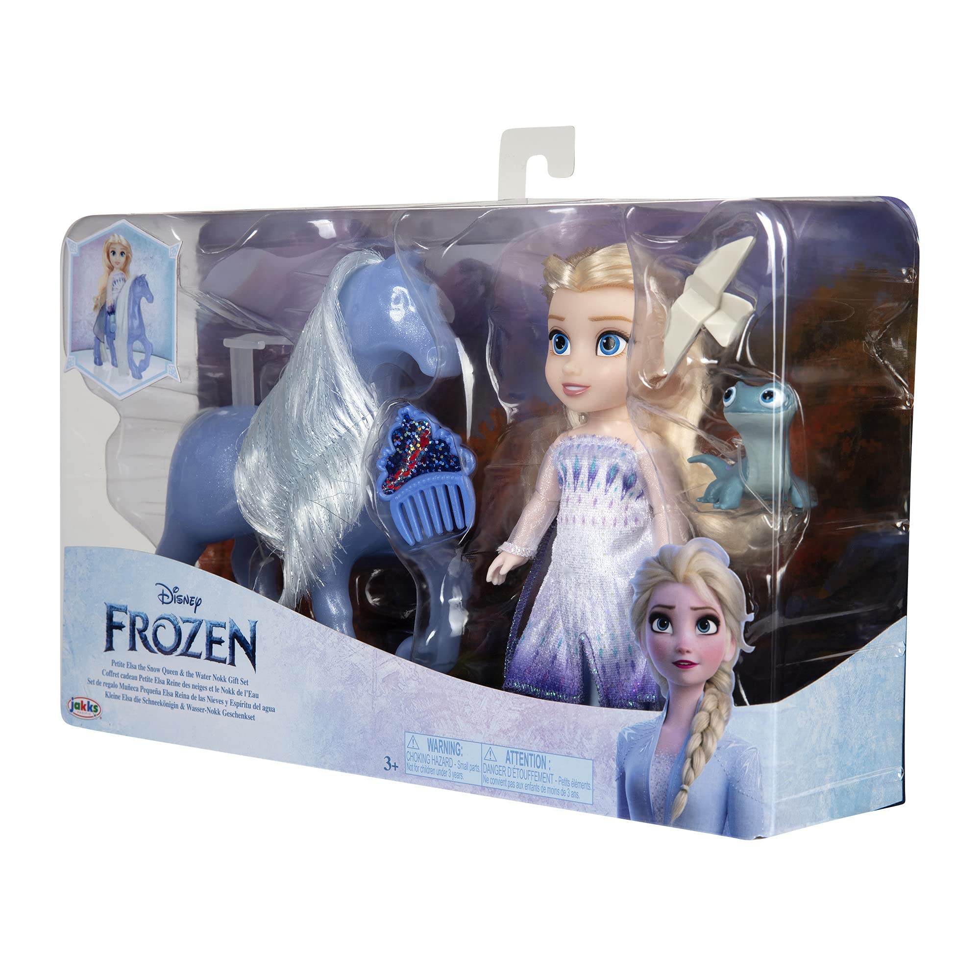 Disney Frozen Elsa Doll Petite Snow Queen & Water Nokk Horse Gift Set