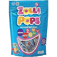 Clean Teeth Lollipops - AntiCavity Sugar Free Candy for a Healthy Smile Great for Kids, Diabetics and Keto Diet. Natural Fruit Variety, 3.1 Ounce