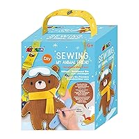 6301816 DIY Sewing Kit, Sewing Bear with Snowboard, Neck Animal, Craft Kit for Children, Creative Kit, from 6 Years
