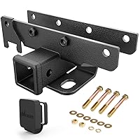 Nilight 2 Inch Rear Bumper Tow Trailer Hitch Receiver Kit Compatible for 2018-2024Jeep Wrangler JL JLU 4 Door and 2 Door Unlimited (Exclude JK Models), 2 Years Warranty