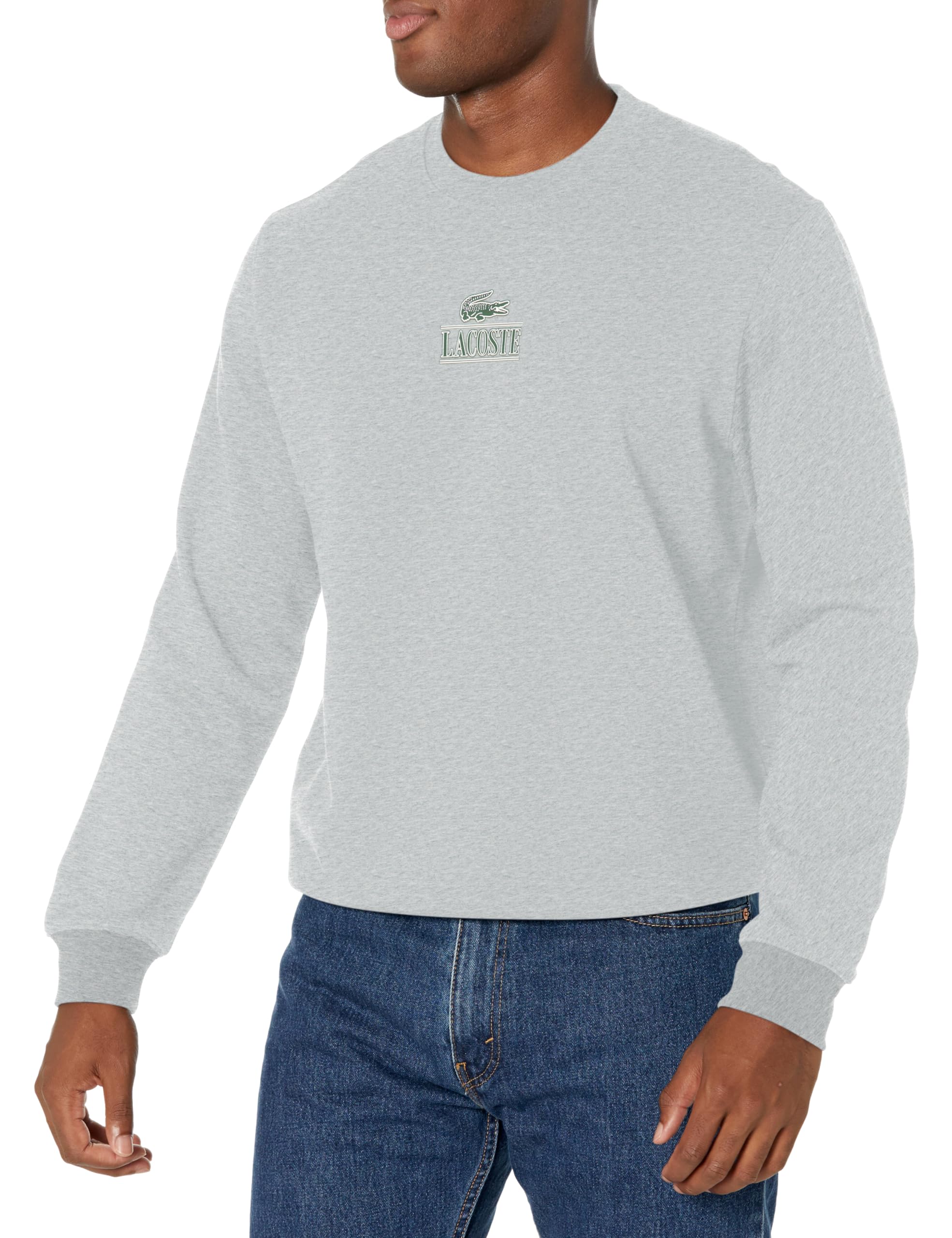 Lacoste Men's Minimal Croc Crew Neck Sweatshirt