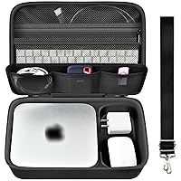 Case Compatible with Apple 2023 Mac Mini M2/ Mac Mini M1 & Mac Mini Previous Model Desktop Computer, Electronics Organizer Fits for Keyboard, Magic Mouse and Accessories (Box Only)-Black