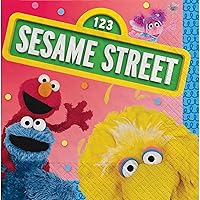Multicolor Everyday Sesame Street Beverage Napkins (5