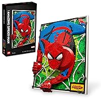 LEGO Art The Amazing Spider-Man 31209 Build & Display Home Decor Wall Art Kit, Nostalgic Super Hero Gift for Adults or Back to School Gift for Teen Spider-Man Fans