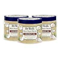 Dr Teal's Shea Sugar Body Scrub, Coconut Oil with Essential Oils, 19 oz (Pack of 3)