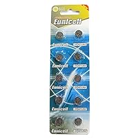 10 Eunicell AG7 / LR57 / 195 / 395 Button Cell 1.5V Battery Long Shelf Life 0% Mercury (Expire Date Marked)