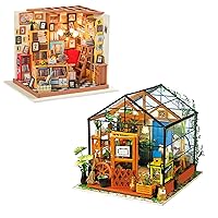 ROBOTIME DIY Miniature Dollhouse Kit Mini House Kit with LED and Furniture Unique Gifts Hobby for Woman