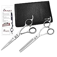 JW Shears Professional Hairdressing Shear, Thinner, Razor and Case Set (5.75