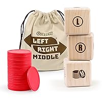 GoSports Left Right Middle Giant Dice Game - 3.5