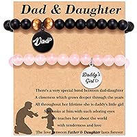 Fathers Day Dad Daughter Gifts Father Daughter Matching Bracelets Dad Gifts from Daughter Funny Jewelry Gifts for Dad Daughter