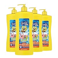 Suave Kids 3-in-1 Spongebob, Tear Free, Body Wash, Shampoo and Conditioners, Dermatologist Tested, 28 Oz Pack of 4