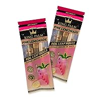 King Palm Mini Size Cones - (2 Pack, 4 Rolls) - Organic Pre Rolled Cones - King Palm All Natural Pre Rolls - (Pink Lemonade)