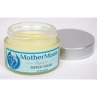 Nipple Cream by MotherMoon Organics. Natural, Safe, Soothing, Effective Nipple Cream for Nursing Mothers 1oz