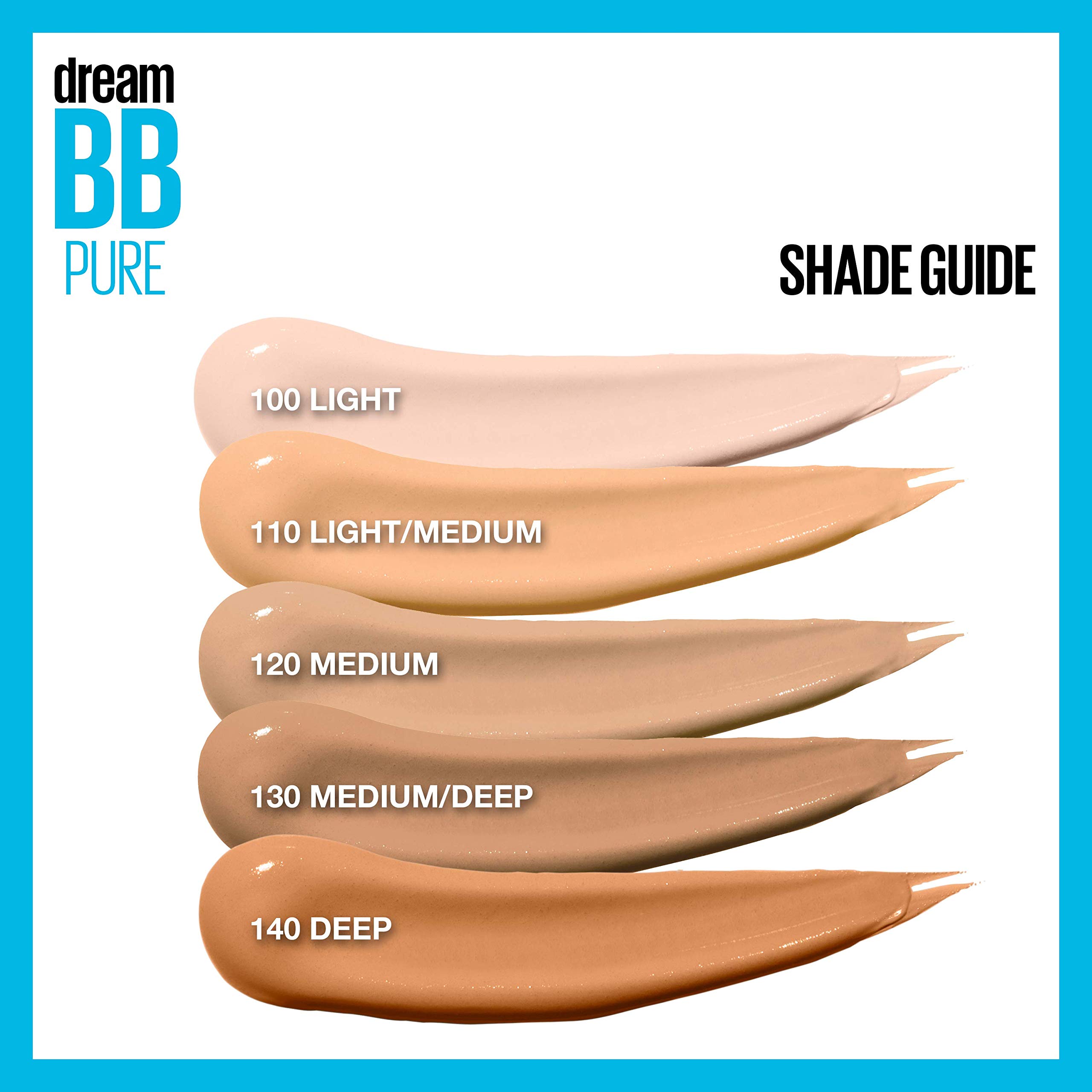 Maybelline New York Dream Pure Skin Clearing BB Cream, 8-in-1 Skin Perfecting Beauty Balm With 2% Salicylic Acid, Sheer Tint Coverage, Oil-Free, Medium, 1 Count