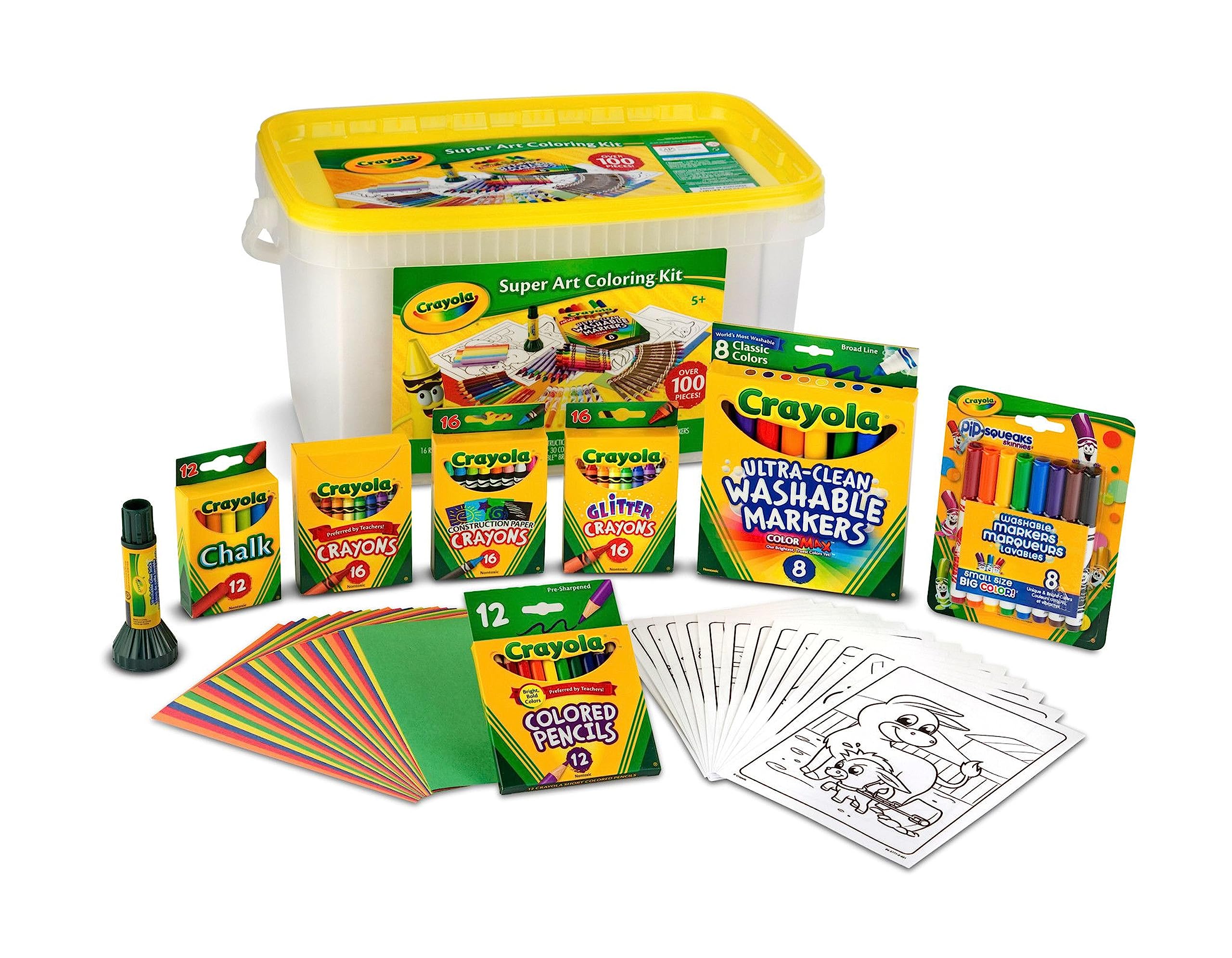 Crayola Super Art Coloring Kit, Arts & Crafts Gift for Girls & Boys, Styles Vary, 100+ Pcs [Amazon Exclusive]