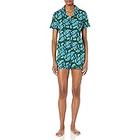 Cosabella Women's Bella Printed Short Sleeve Top & Boxer Pajama Set