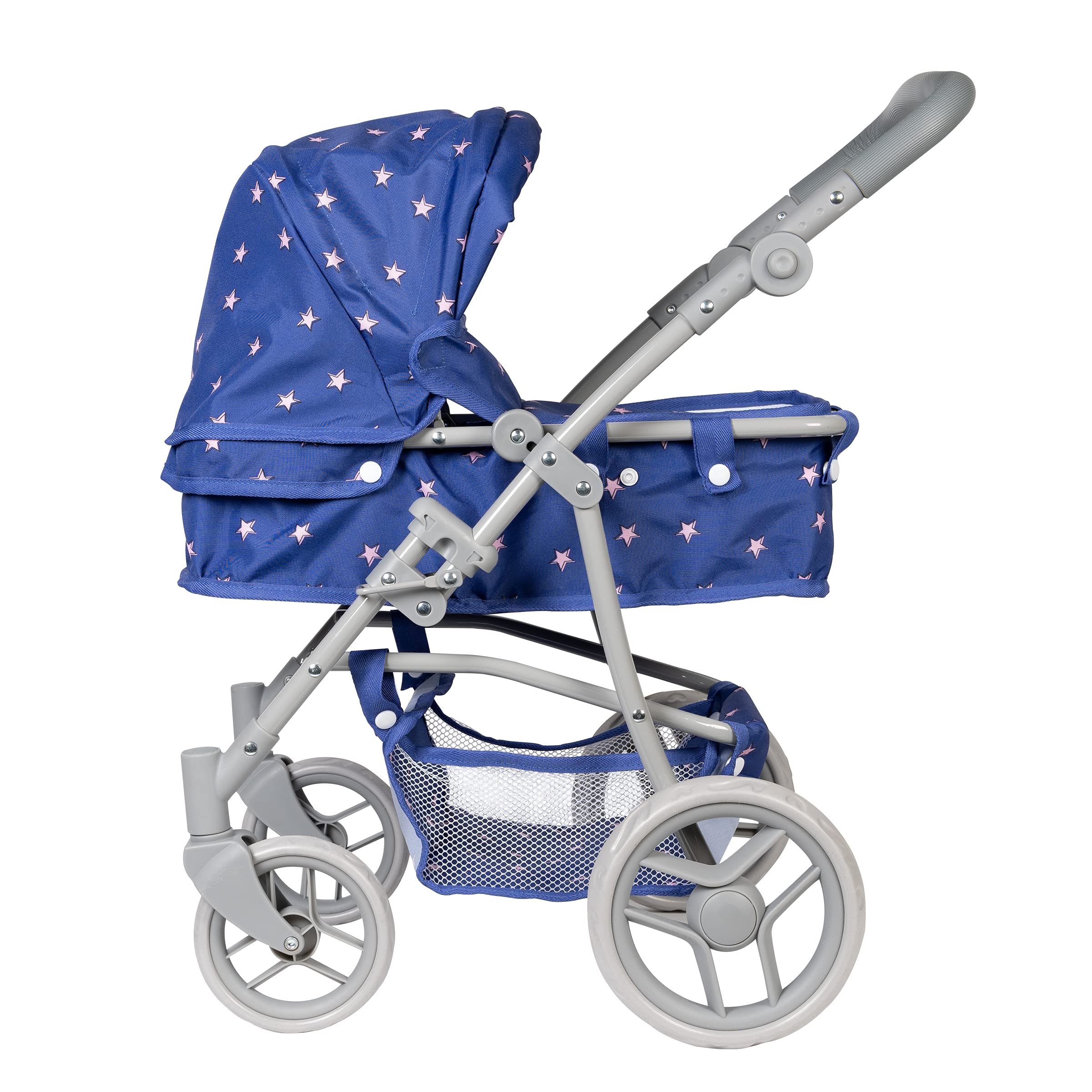 ADORA Baby Doll Stroller, 2-in-1 Convertible Starry Night Stroller, Fits Dolls Up to 20 Inches