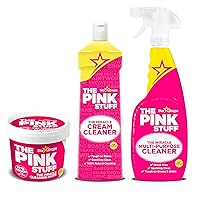 The Pink Stuff Miracle Cleaning Paste, Multi-Purpose Spray, And Cream Cleaner 3-Pack Bundle (1 1 Cleaner)