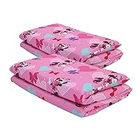 Disney Minnie Mouse - Pink, Aqua, and Purple 2 Pack Preschool Nap Pad Sheets