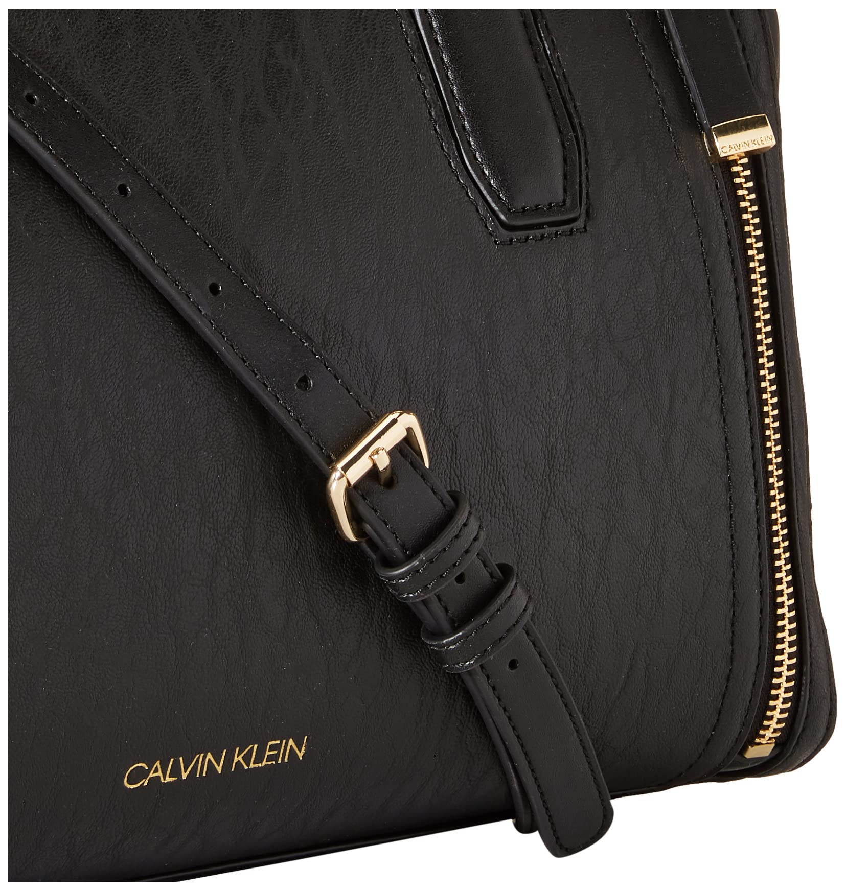 Calvin Klein Reyna Novelty Satchel, Caramel Combo, One Size