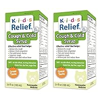 Kids Relief Cough & Cold Syrup, 3.4 Fl Oz (Pack of 2)