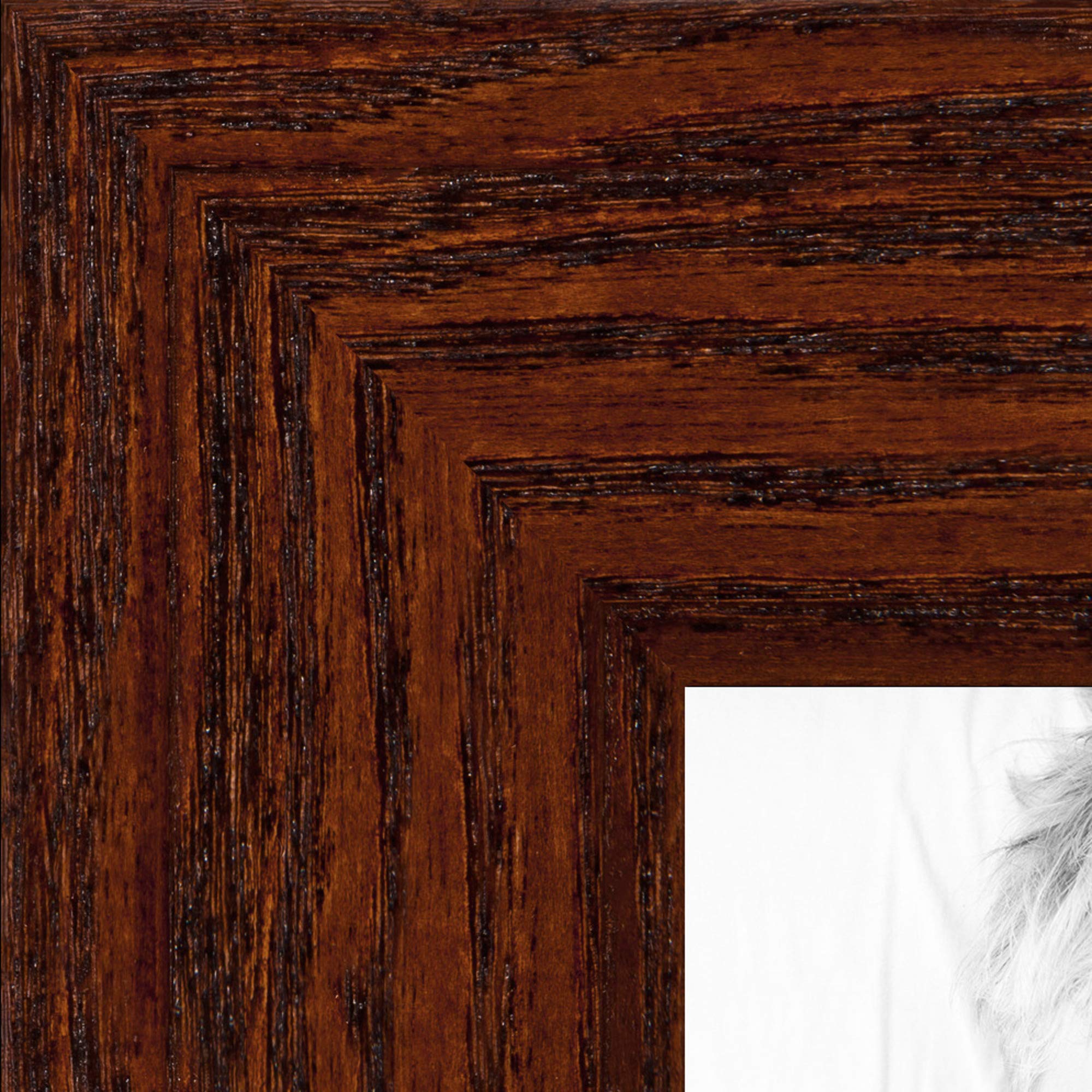 ArtToFrames 6x13 inch Walnut Stain on Oak Wood Picture Frame, 2WOM0066-80206-YWAL-6x13