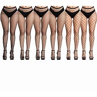 FULLSEXY Plus Size Fishnet Stockings, Fishnet Tights Thigh High Stockings Pantyhose for Women