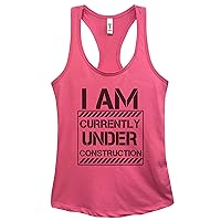 Cute Womens Workout Tank Tops - I Am Currently Under Construction Royaltee Boutique Shirts