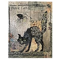 Black Cat Halloween Fiberworks Laura Heine Fused Art Quilt Pattern