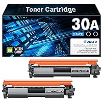30A Black Toner Cartridge CF230A - Replacement for HP 30A CF230A 30X CF230X Compatible with Pro MFP M227fdw M203dw M227fdn M203dn M227sdn M203d M227 M203 Series Printer (2 Black)