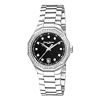 Baume & Mercier Women's A8716 Riviera Black Dial Diamond Watch